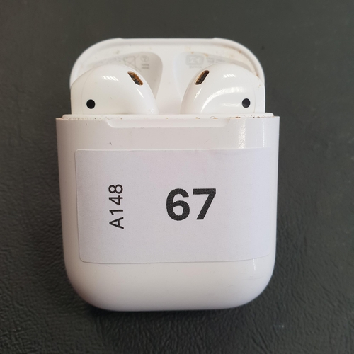 67 - PAIR OF APPLE AIRPODS 2ND GENERATION
in Lightning charging case