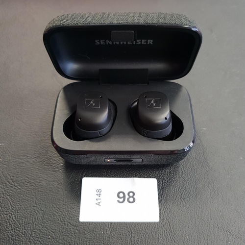 98 - PAIR OF SENNHEISER EARBUDS
in charging case, model MTW3 C