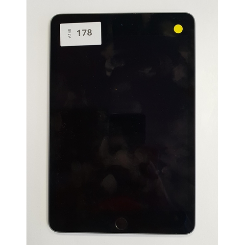 178 - APPLE IPAD MINI 5th GENERATION - A2133 - WIFI
serial number DMPG4312LM93, Apple Account Locked.
Note... 