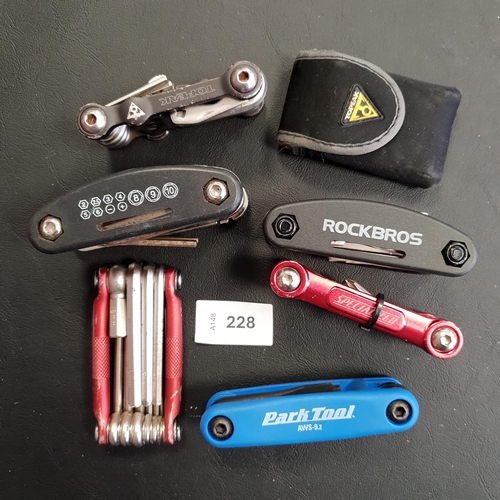 228 - SELECTION OF SEVEN BIKE TOOLS
of various sizes and designs