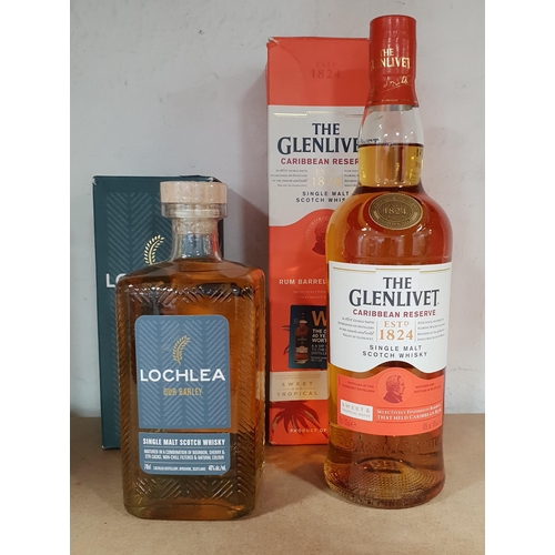 236 - TWO BOTTLES OF SINGLE MALT SCOTCH WHISKY
comprising Lochlea Our Barley (70cl and 46%); and The Glenl... 