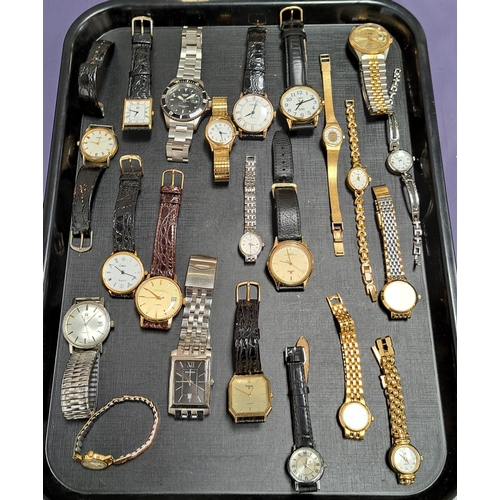 132 - SELECTION OF VINTAGE LADIES AND GENTLEMEN'S WATCHES
including Tissot Seastar, Sekonda, Timex and Ori... 