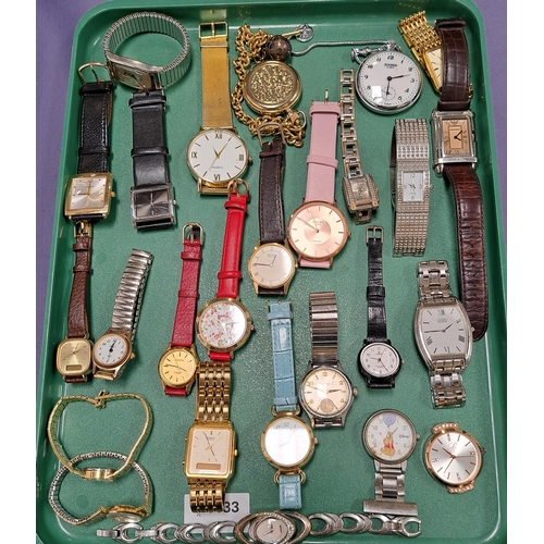 133 - SELECTION OF LADIES AND GENTLEMEN'S WRISTWATCHES AND POCKET WATCHES
including Sekonda, Accurist, Cym... 