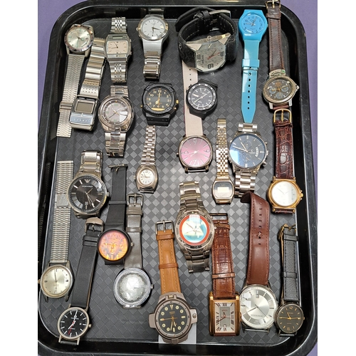 137 - SELECTION OF LADIES AND GENTLEMEN'S WRISTWATCHES  
including Sekonda, Cyma, Timex, Police, Emporio A... 