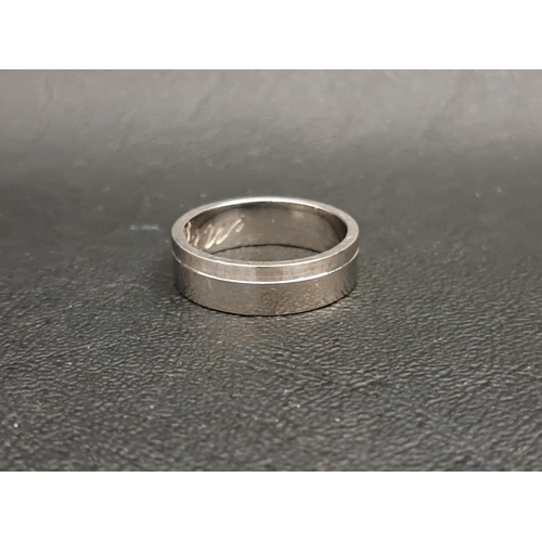 139 - FOURTEEN CARAT WHITE GOLD WEDDING BAND
ring size R-S and approximately 6.9 grams