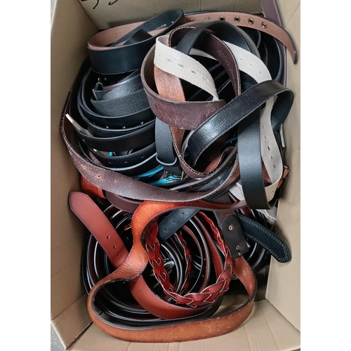 43 - ONE BOX OF LADIES AND GENTS BELTS