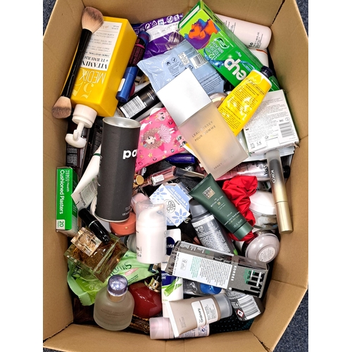 49 - ONE BOX OF TOILETRIES AND COSMETICS
including Dolce & Gabbana, L'Oreal, Mac, Paco Rabanne, Max Facto... 