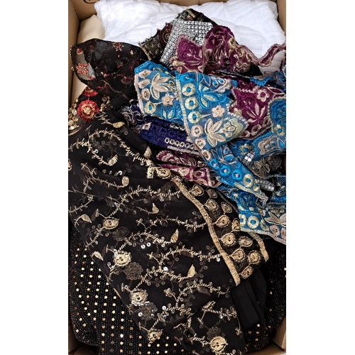 64 - ONE BOX OF FABRIC