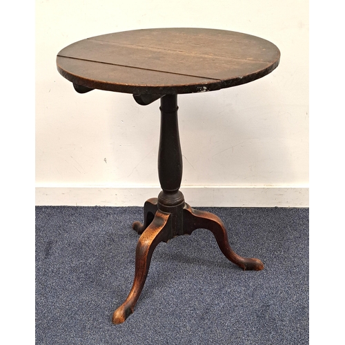 481 - GEORGE III TILT TOP MAHOGANY TABLE 
on tripod support, 72cm high