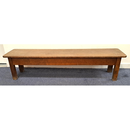 488 - VINTAGE TEAK  SCHOOL BENCH 
83 x 46 x 41cm