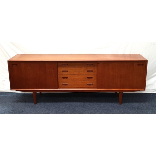 473 - DANISH MID CENTURY TEAK SIDEBOARD BY CLAUSEN & SON
the four drawers and sliding doors with triangula... 