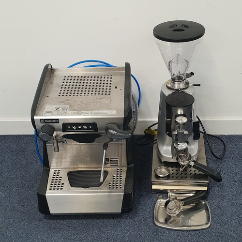 71 - RANCILIO CLASSE 5 SINGLE CUP COFFEE MAKER WITH MAZZER COFFEE GRINDER (2)
with water connector and wa... 