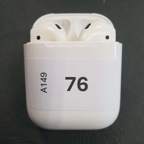 76 - PAIR OF APPLE AIRPODS 2ND GENERATION
in Lightning charging case