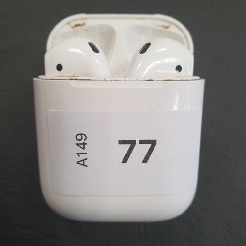 77 - PAIR OF APPLE AIRPODS 2ND GENERATION
in Lightning charging case