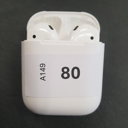 80 - PAIR OF APPLE AIRPODS 2ND GENERATION
in Lightning charging case