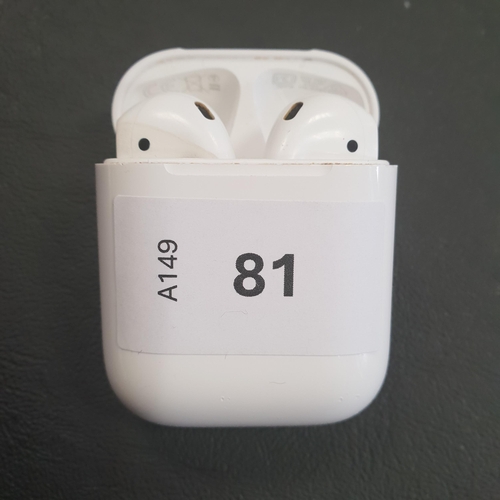 81 - PAIR OF APPLE AIRPODS 2ND GENERATION
in Lightning charging case