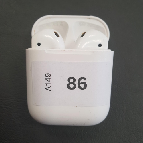 86 - PAIR OF APPLE AIRPODS 2ND GENERATION
in Lightning charging case