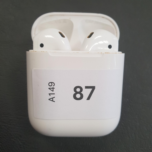 87 - PAIR OF APPLE AIRPODS 2ND GENERATION
in Lightning charging case