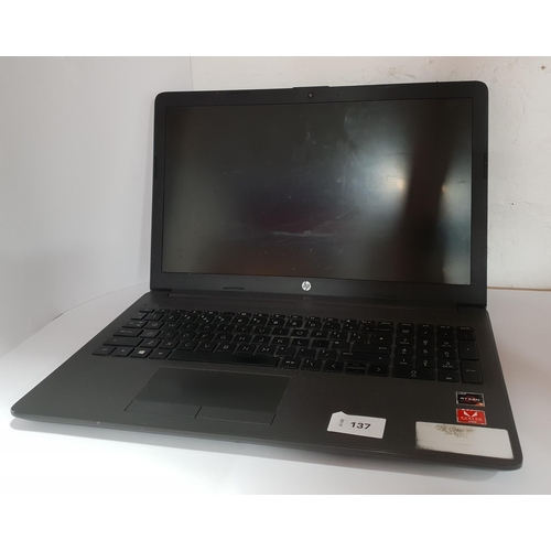 137 - HP 255 G7 LAPTOP
Serial number CND90232HN; Wiped
Note: It is the buyer's responsibility to make all ... 