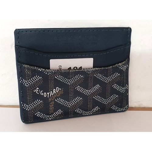 181 - GOYARD SAINT SULPICE NAVY BLUE CARD HOLDER