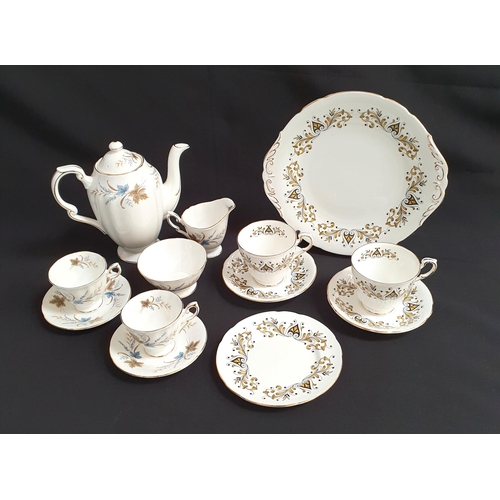 218 - TWO PARAGON PART TEA/COFFEE SETS
consisting of 'Pastorale' set comprising coffee pot, six coffee cup... 