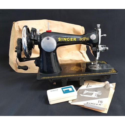 244 - 15K SINGER SEWING MACHINE
with accessories