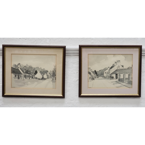 368 - TOM JOHNSTONE
Inverkip and companion Inverkip, two watercolours, both signed, both 18cm x 23cm Winte... 