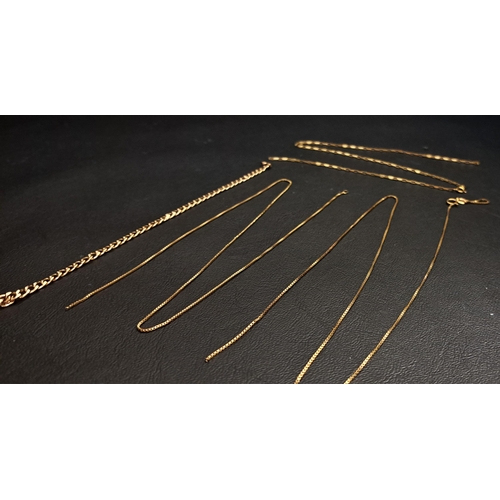 59 - SELECTION OF NINE CARAT GOLD CHAIN SECTIONS
all with damage, total weight approximately 7.3 grams