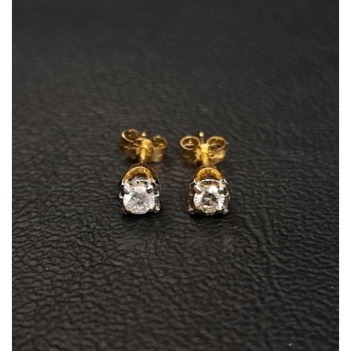 49 - PAIR OF DIAMOND STUD EARRINGS
in nine carat gold, the diamonds totalling approximately 0.2cts (0.1ct... 