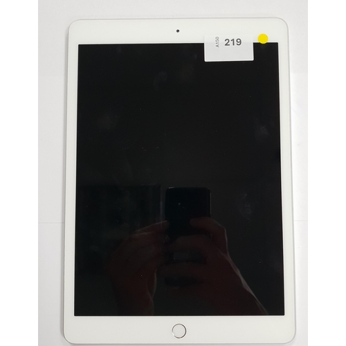 219 - APPLE IPAD 7TH GENERATION - A2197 - WIFI 
serial number GG7Z926SMF3R. Apple account locked. 
Note: I... 