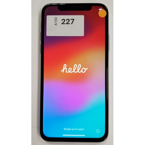 227 - APPLE IPHONE XS
IMEI 357229091138267. NOT Apple Account locked. 
Note: It is the buyer's responsibil... 