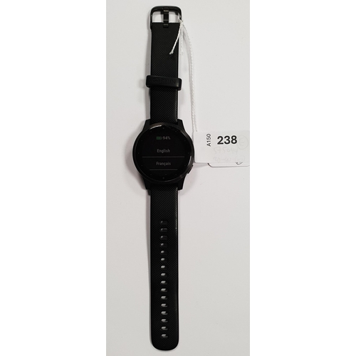 238 - GARMIN VIVOACTIVE 4S
S/N 61K190160. Wiped.
Note: It is the buyer's responsibility to make all necess... 