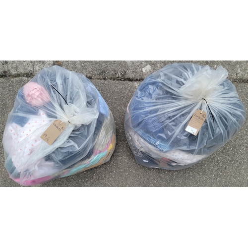 19 - TWO BAGS OF LADIES CLOTHING ITEMS
including: Monsoon, Mint Velvet, Zara, H&M, Laura Ashley and Under... 