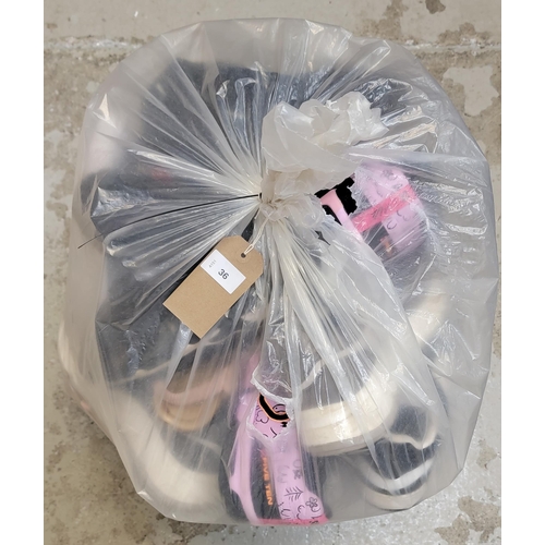 36 - ONE BAG OF SHOES AND BOOTS 
including: Five Ten Freeride Pro - Size 11, Converse - Size 4, Nike Vapo... 