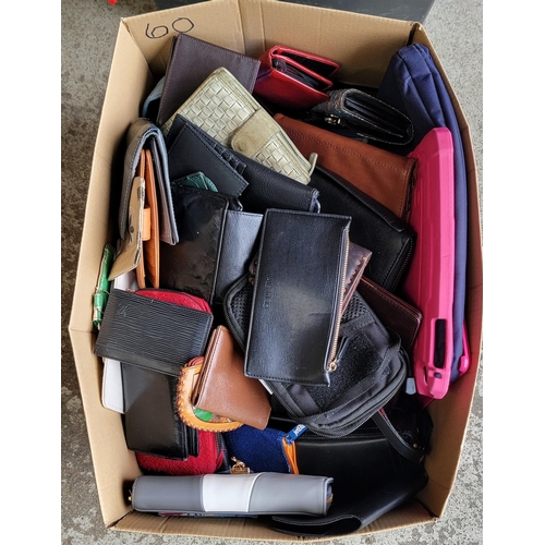 60 - ONE BOX OF PROTECTIVE CASES, PURSES AND WALLETS
including: phone, tablet and headphone cases