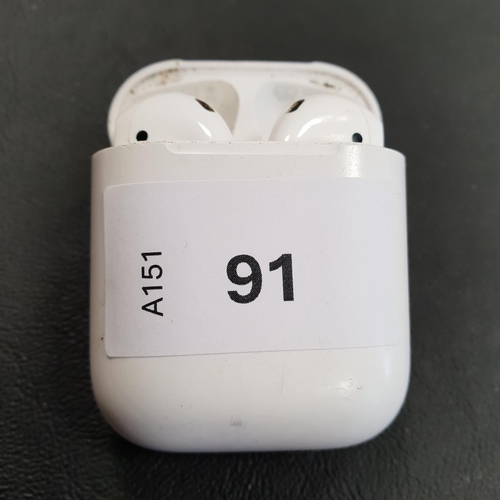 91 - PAIR OF APPLE AIRPODS 2ND GENERATION
in Lightning charging case