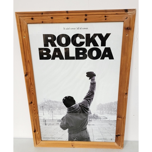 508 - LARGE FRAMED POSTER OF ROCKY BALBOA
framed and glazed, 106 x 74cm