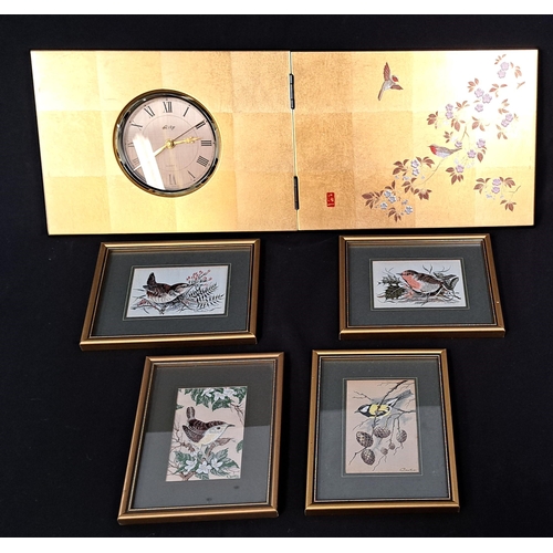 367 - SET OF FOUR CASH COLLECTORS BIRD TAPESTRIES
including Robin, Wrens and Great tits, framed and glazed... 