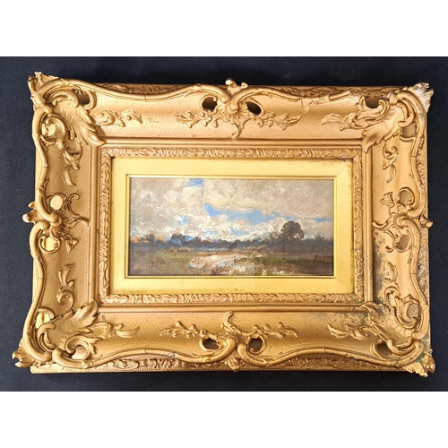 523 - 19TH CENTURY ENGLISH LAND AND CLOUDSCAPE STUDY
oil on board, unsigned 42 x 31cm, in ornate gilt fram... 