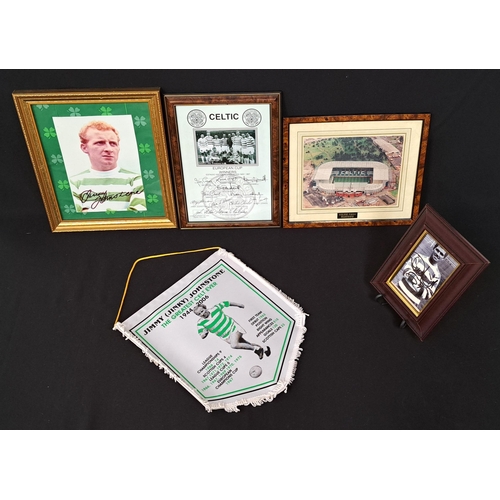 434 - COLLECTION OF CELTC FC MEMROBILLA
comprising photograph of Celtic Park; Lisbon lions European cup wi... 