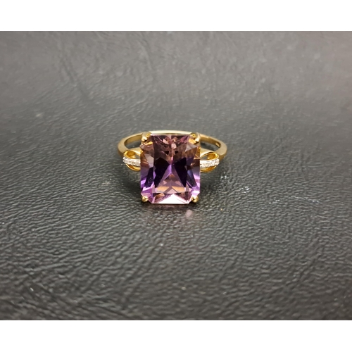 6 - AMETRINE AND DIAMOND DRESS RING
the radiant cut ametrine measuring approximately 11.5mm x 9.6mm x 7m... 