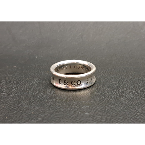 121 - TIFFANY AND CO. 1837 SILVER RING
of concave design, ring size L