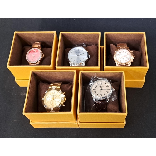 102 - FIVE NEW AND BOXED MARK MADDOX WRISTWATCHES
of various designs