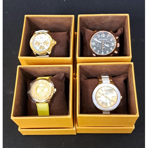 103 - FOUR NEW AND BOXED MARK MADDOX WRISTWATCHES
of various designs