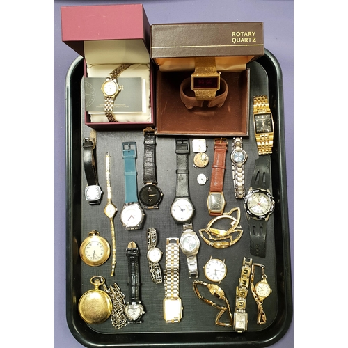 131 - SELECTION OF LADIES AND GENTLEMEN'S WRISTWATCHES
including Accurist (one boxed), Rotary (one boxed),... 