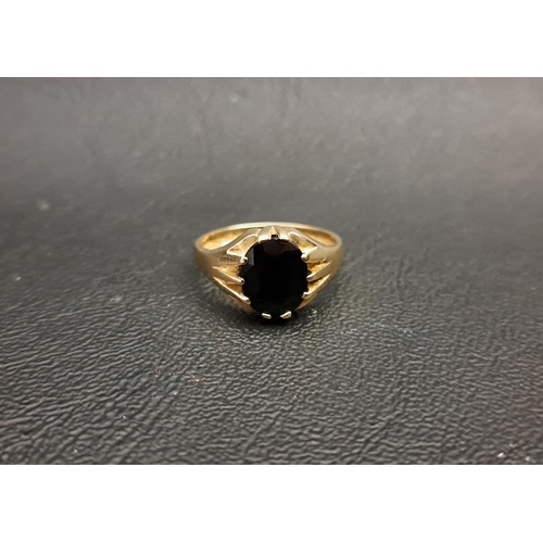 99 - SAPPHIRE SINGLE STONE RING
the oval cut sapphire approximately 2cts, on nine carat gold shank, ring ... 