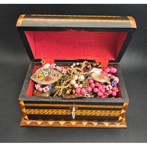 63 - QUANTITY OF COSTUME AND VINTAGE JEWELLERY AND COINS
including Tunis stainless steel gents watch, mic... 