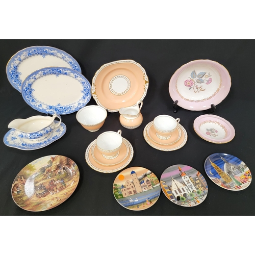 234 - SELECTION OF CERAMICS INCLUDING NEW CHELSEA  PEACH AND GILT SIX PART TEA SET
comprising six plates, ... 