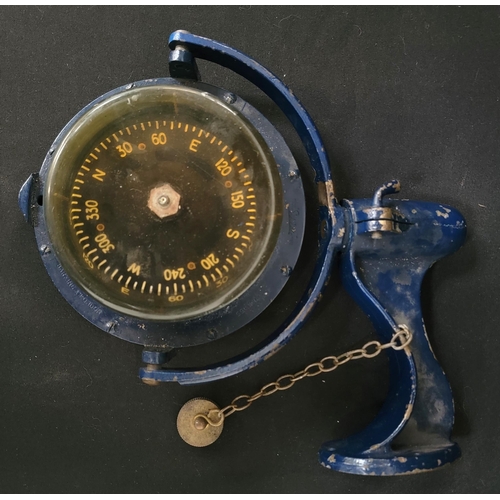 299 - HENRY BROWNE & SON LTD. 'SESTREL' MOORE COMPASS
with gimbal mechanism and mounting arm, Pat. No. 752... 