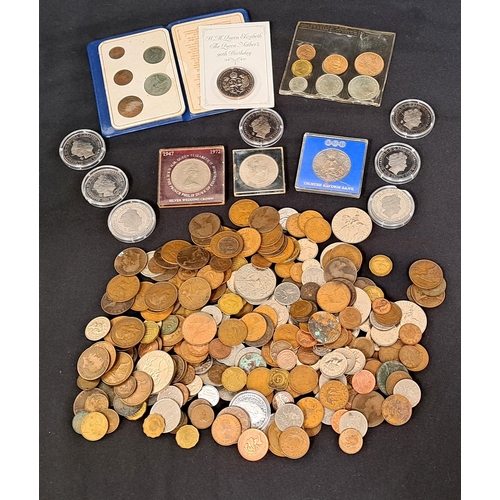 459 - QUANTITY OF VARIOUS COINS
mainly UK including contemporary picture crowns, late 20th century crowns,... 